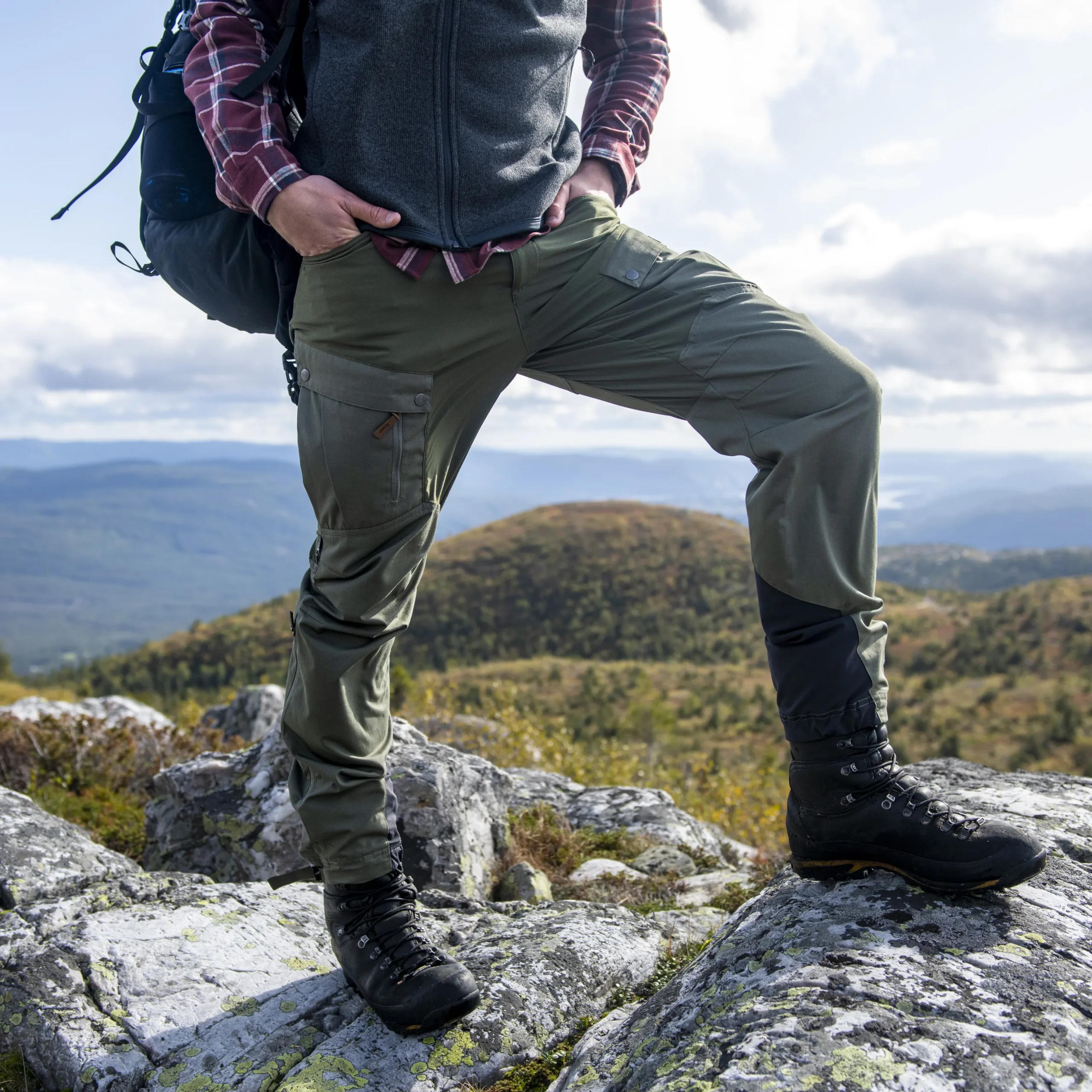 Discount Bergans Nordmarka Favor Outdoor Pants Men - Green Mud