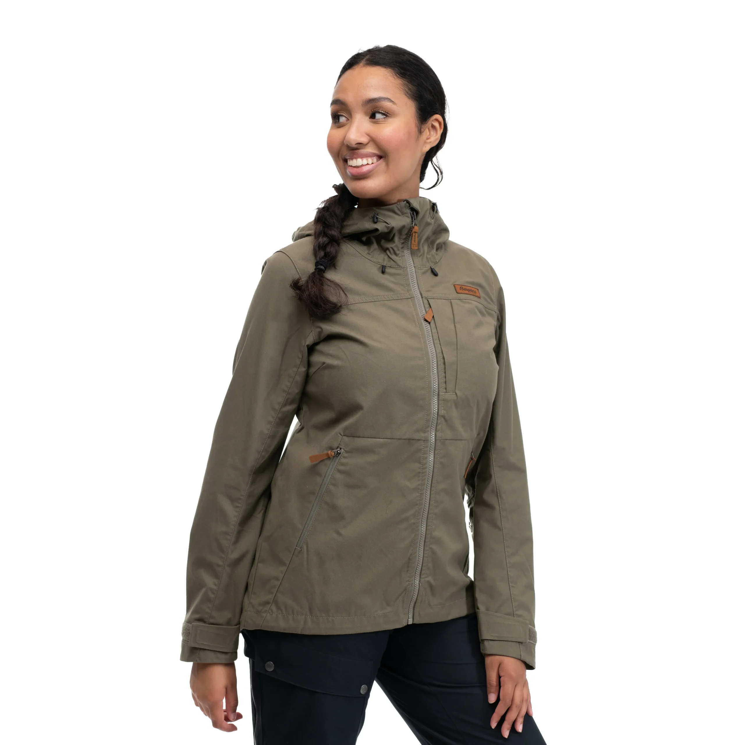 Sale Bergans Nordmarka Leaf Light Wind Jacket Women - Green Mud
