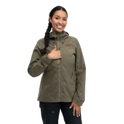 Sale Bergans Nordmarka Leaf Light Wind Jacket Women - Green Mud