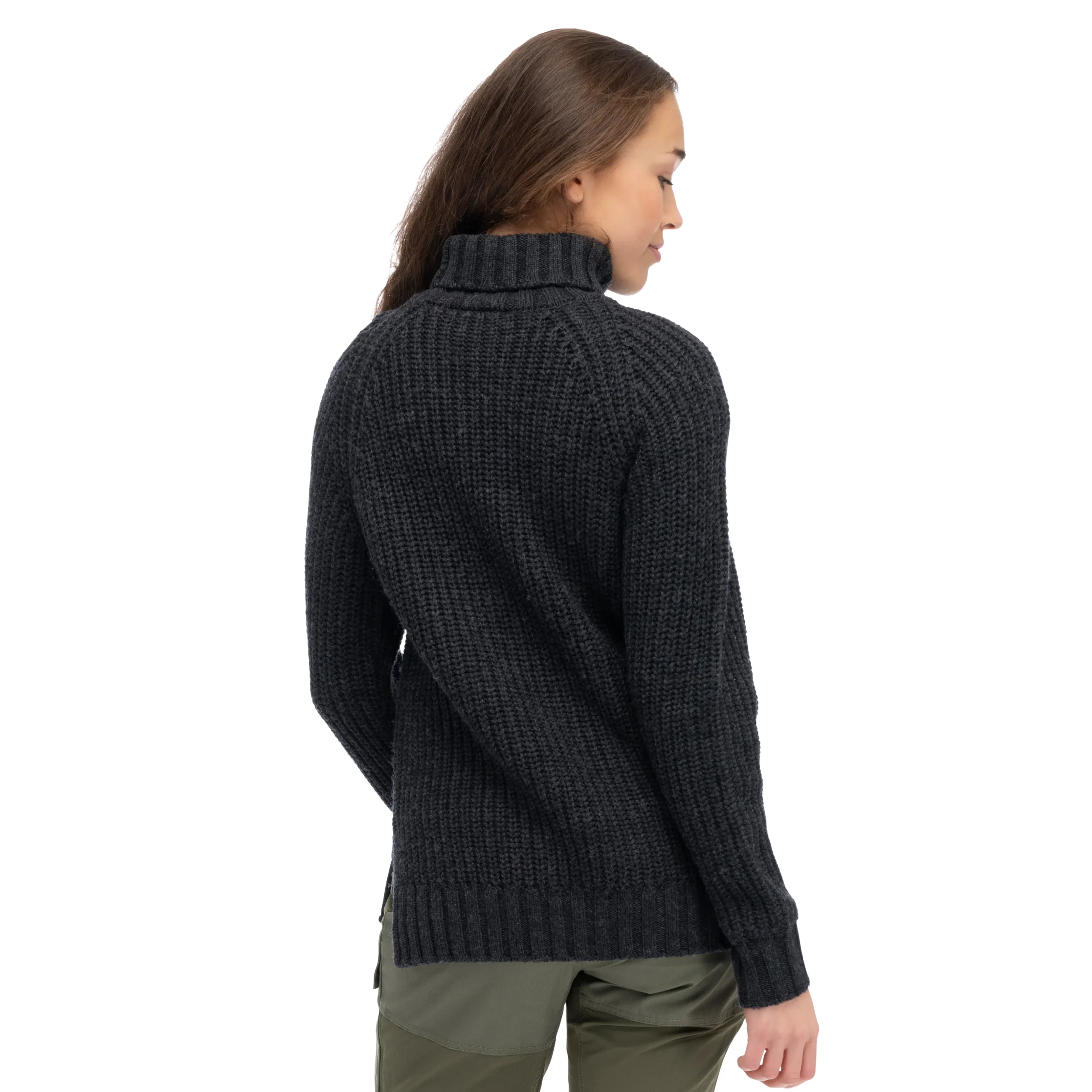 Store Bergans Nordmarka Merino High Neck Jumper Women - Dark Shadow Grey