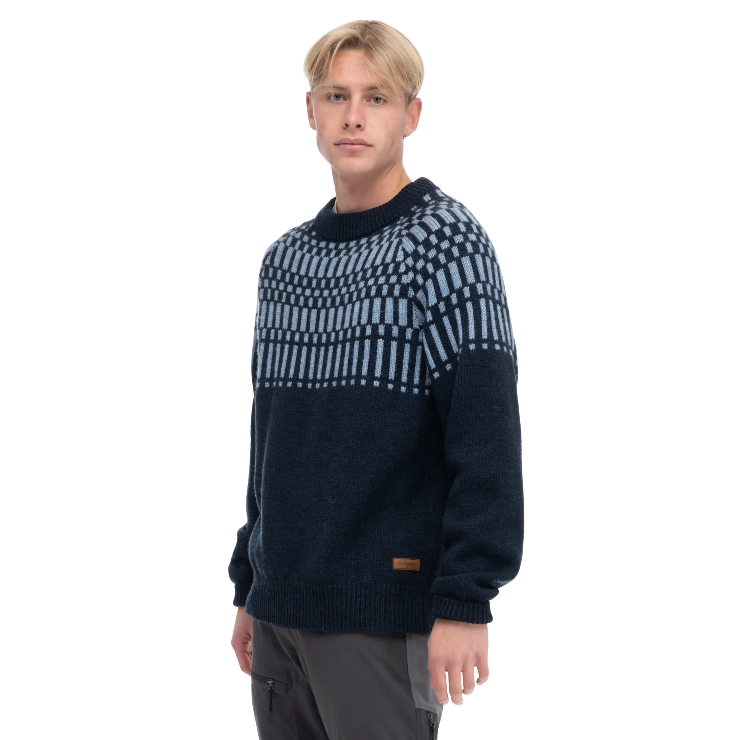 Shop Bergans Nordmarka Merino Jumper Men - Navy Blue / Husky Blue