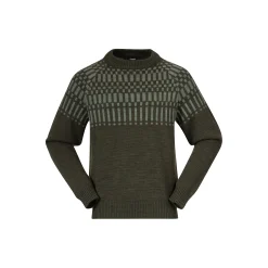 Shop Bergans Nordmarka Merino Jumper Men - Dark Green Mud / Light Green Mud