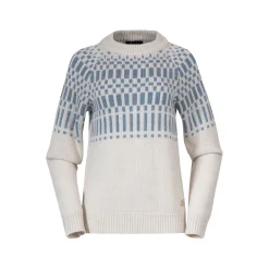Hot Bergans Nordmarka Merino Jumper Women - Vanilla White / Husky Blue