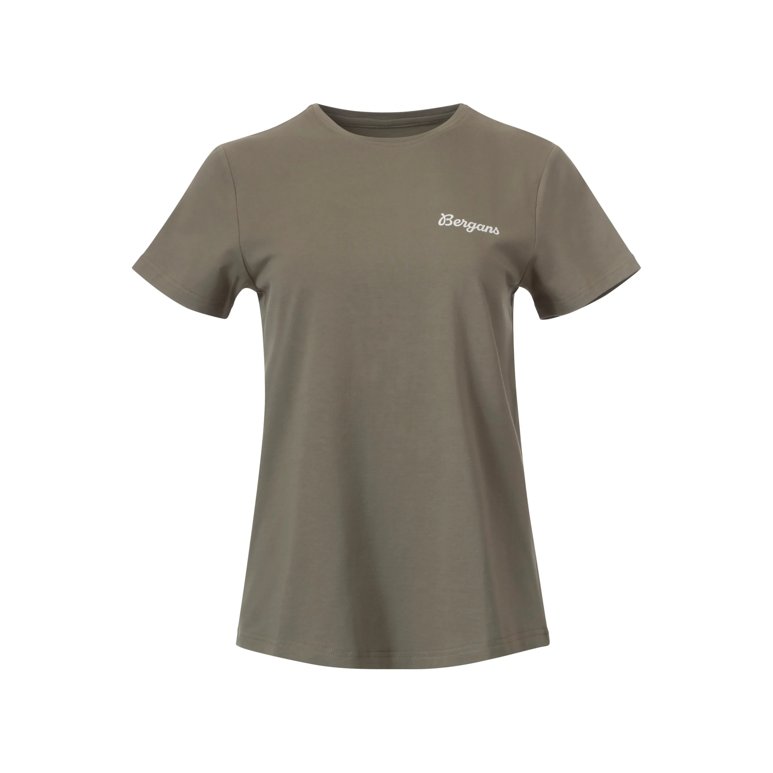 Sale Bergans Nordmarka Organic Cotton Print Tee Women - Green Mud