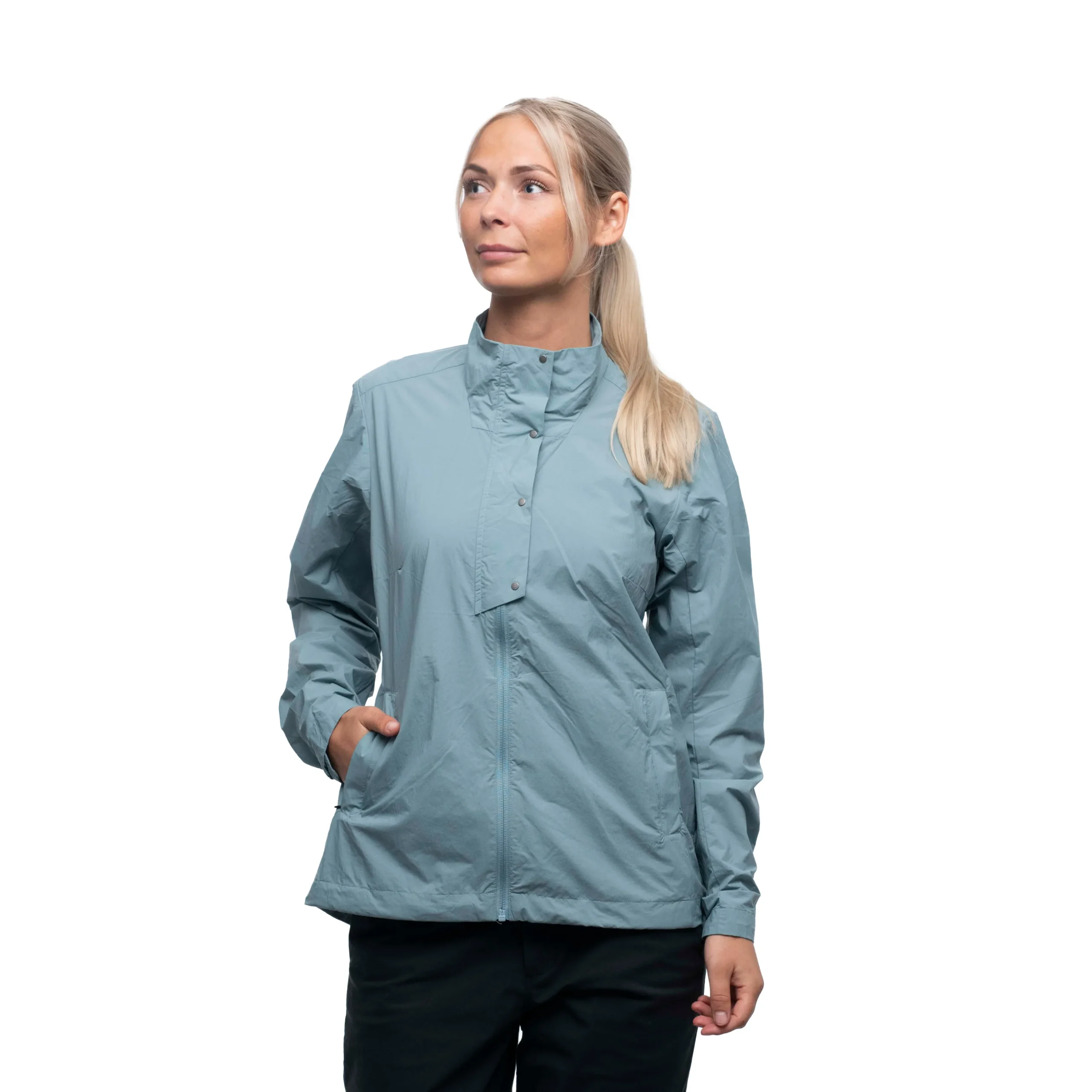 Hot Bergans Oslo Urban Commute Windbreaker Jacket Women - Smoke Blue
