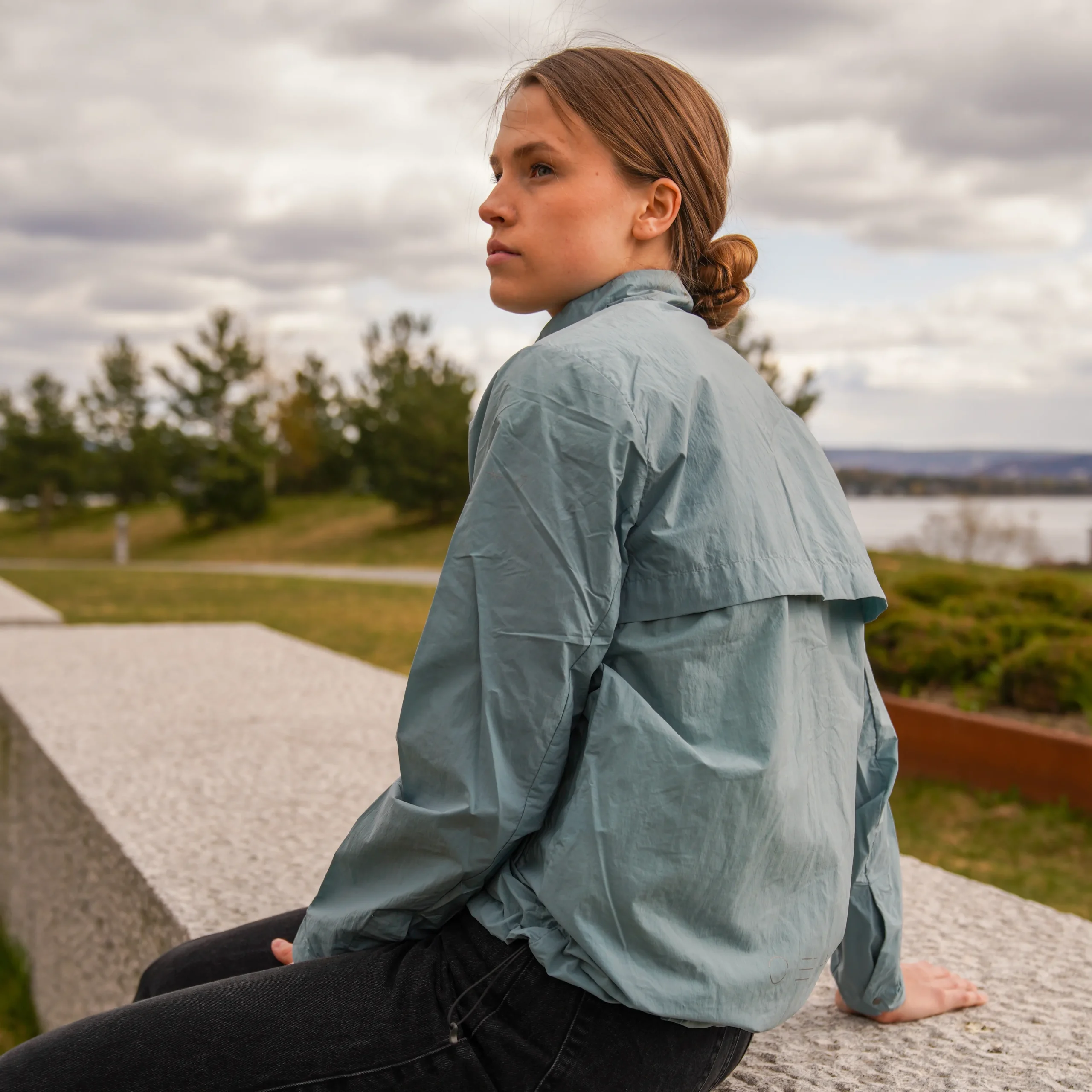 Hot Bergans Oslo Urban Commute Windbreaker Jacket Women - Smoke Blue