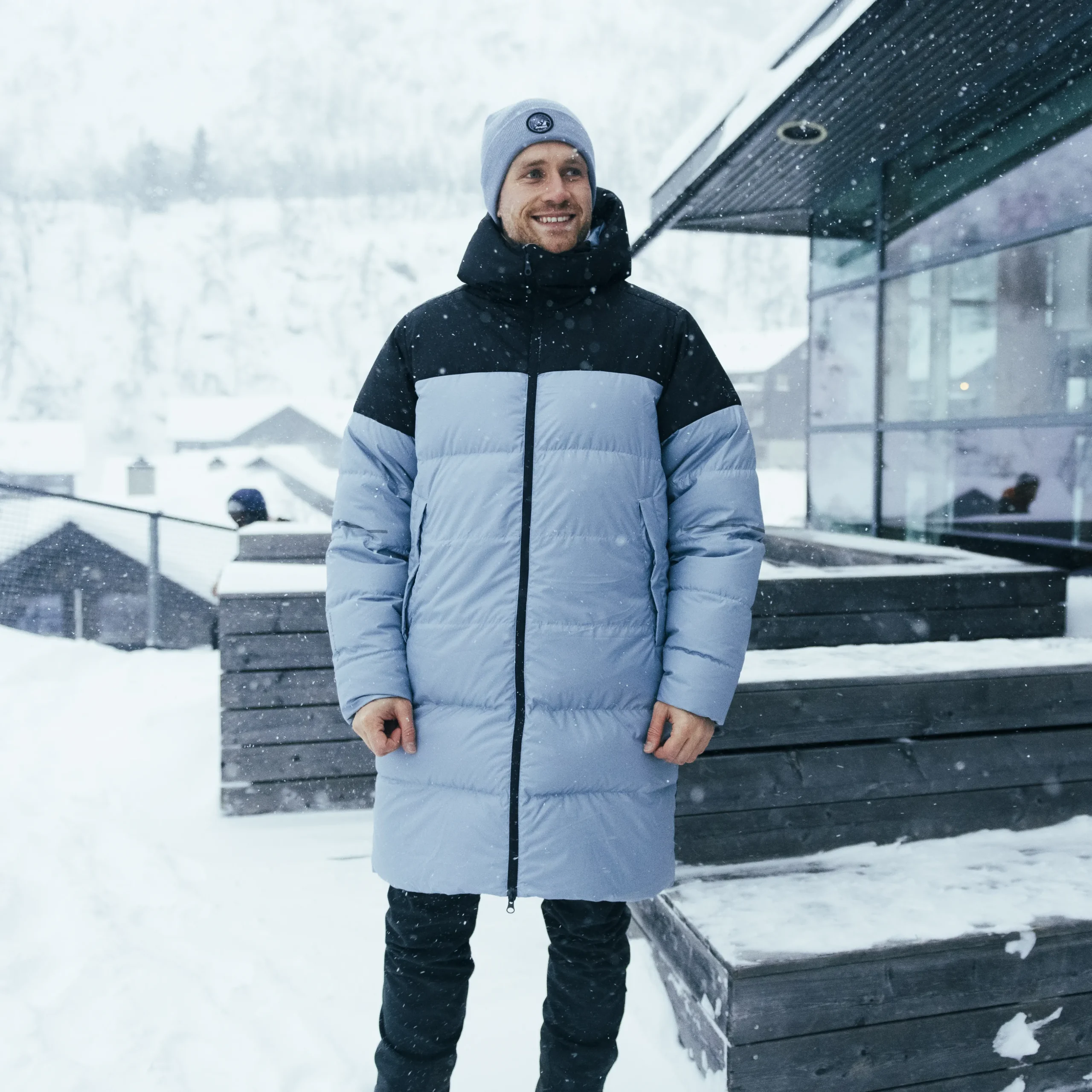 Fashion Bergans Oslo Urban Down Parka - Husky Blue / Black