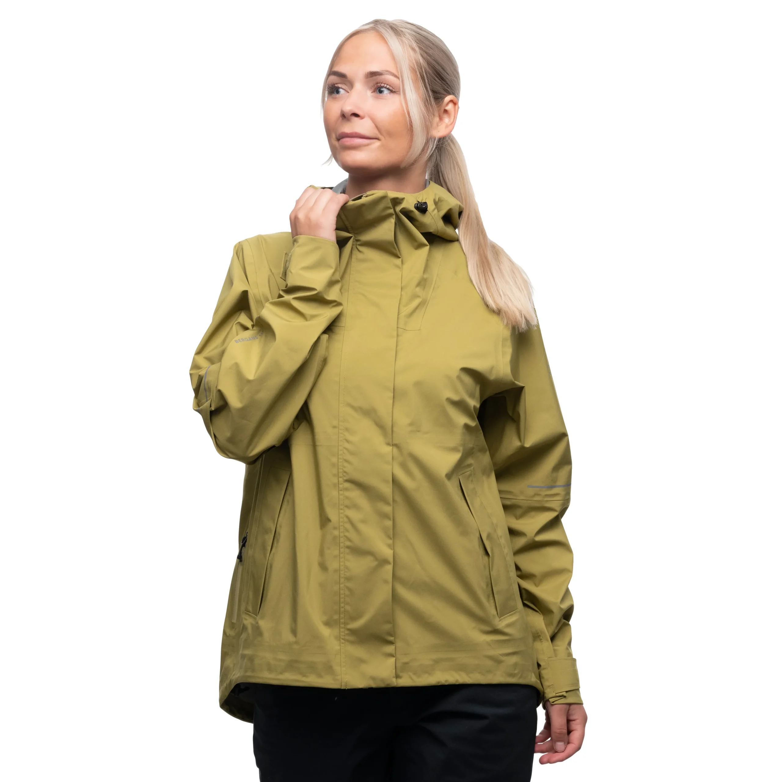 Sale Bergans Oslo Urban Rain Shell Jacket Women - Olive Green