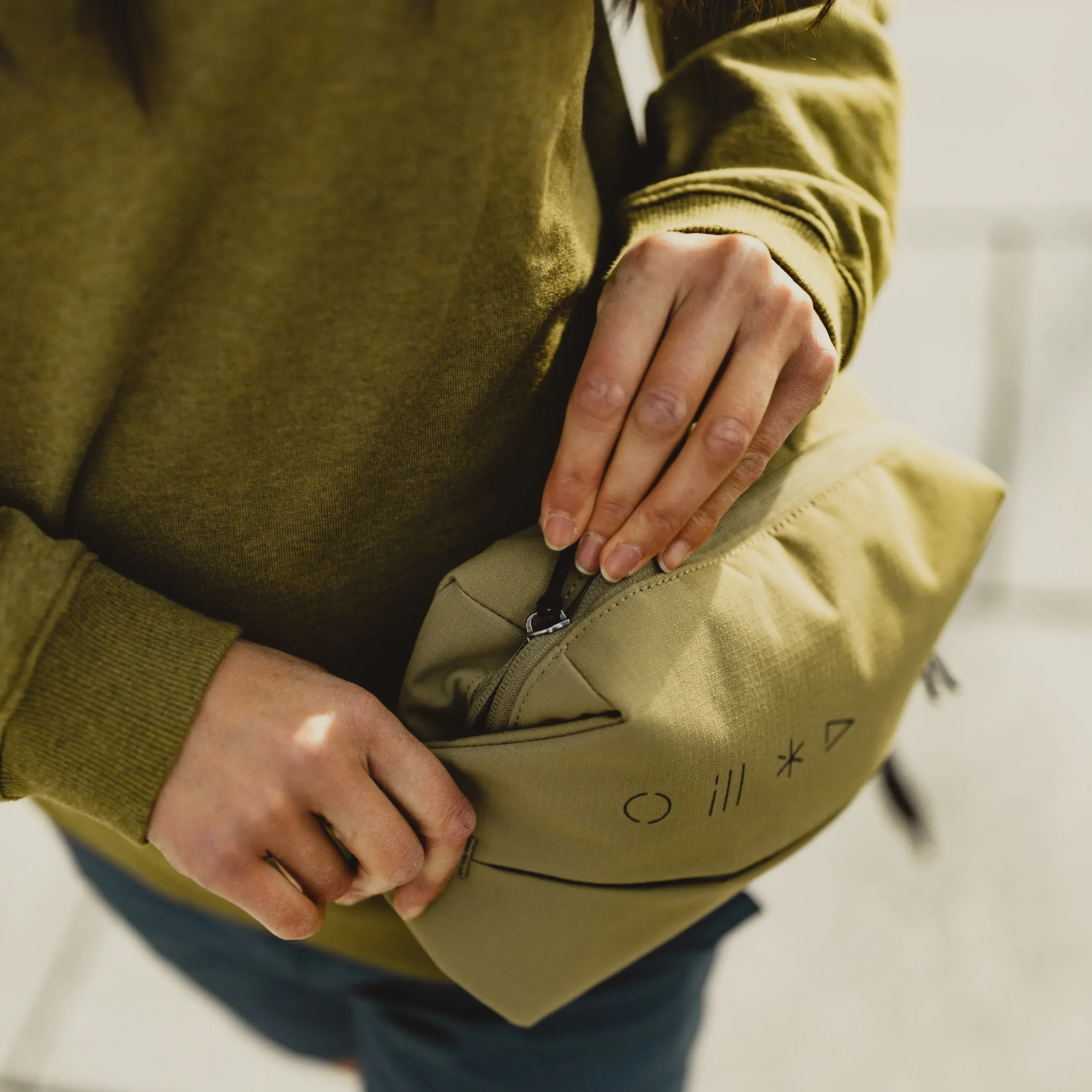 Store Bergans Oslo Urban Sling - Olive Green