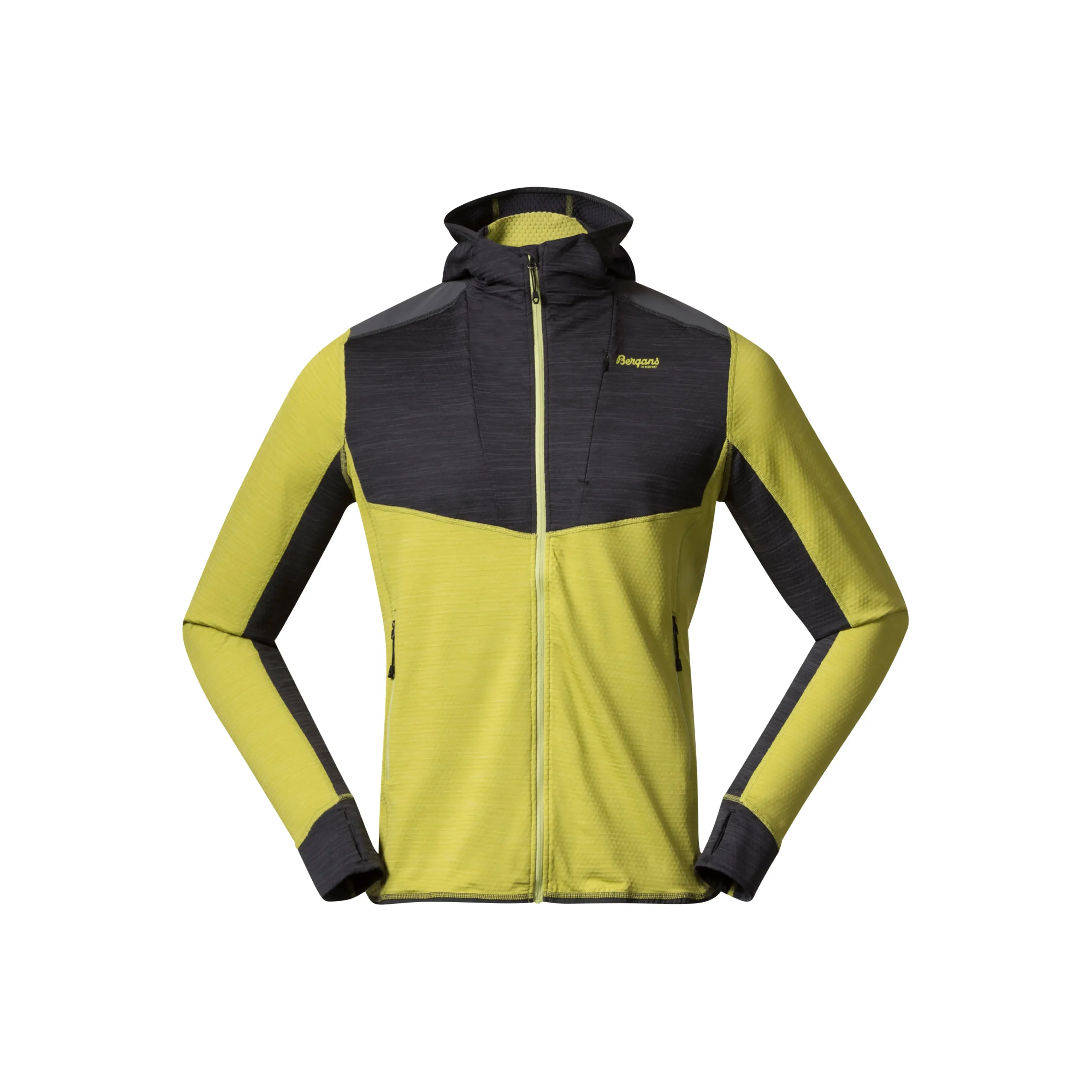 Cheap Bergans Rabot Active Mid Hood Jacket - Green Oasis / Solid Charcoal