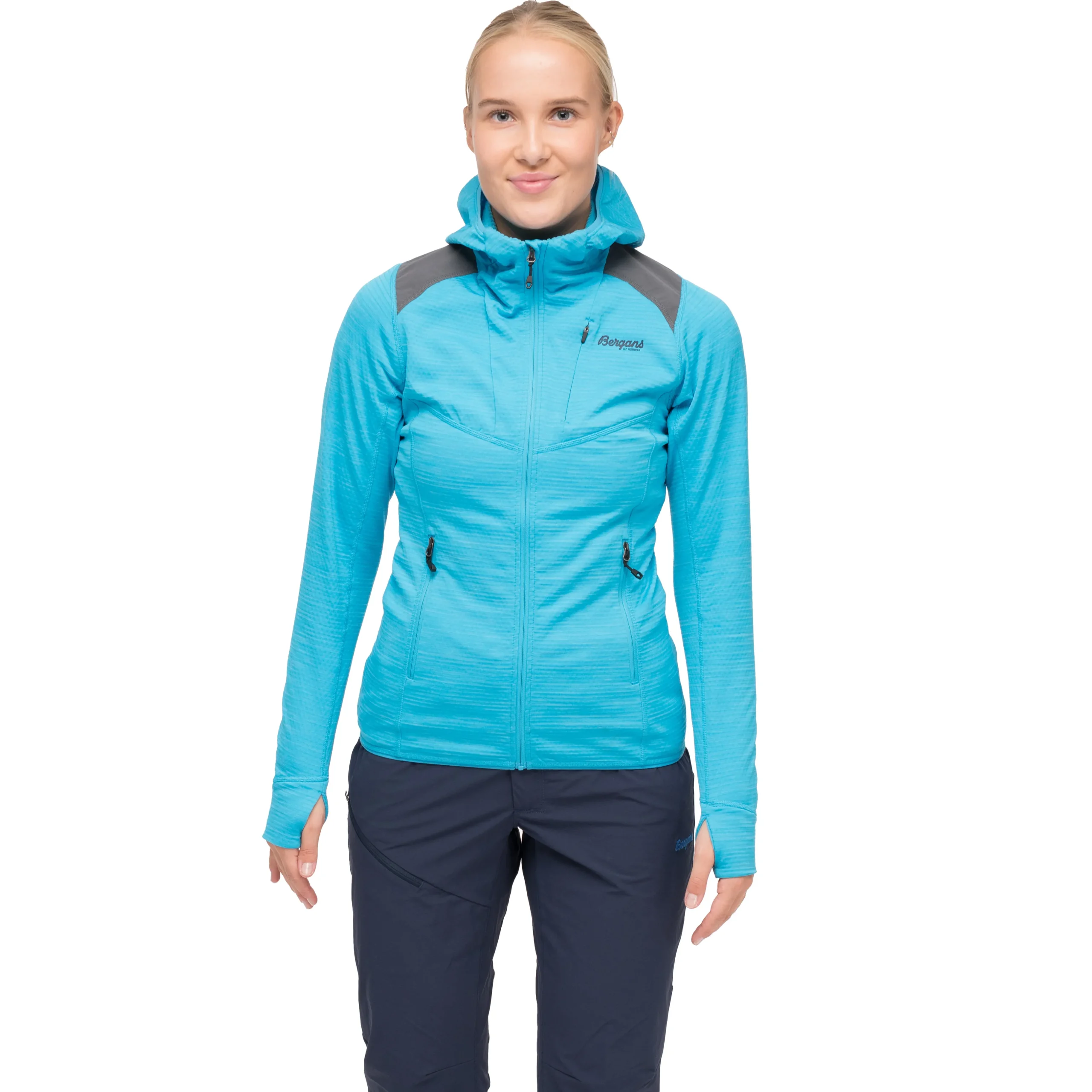 Best Sale Bergans Rabot Active Mid Hood W Jacket - Aqua Lagoon