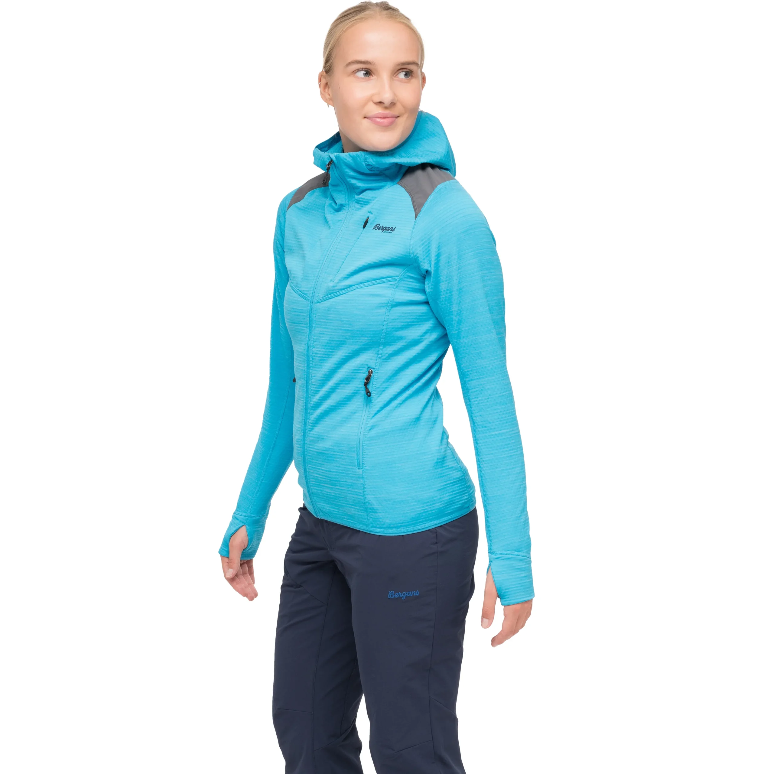 Best Sale Bergans Rabot Active Mid Hood W Jacket - Aqua Lagoon