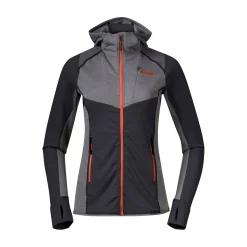 Fashion Bergans Rabot Active Mid Hood W Jacket - Solid Charcoal / Solid Grey