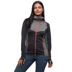 Fashion Bergans Rabot Active Mid Hood W Jacket - Solid Charcoal / Solid Grey