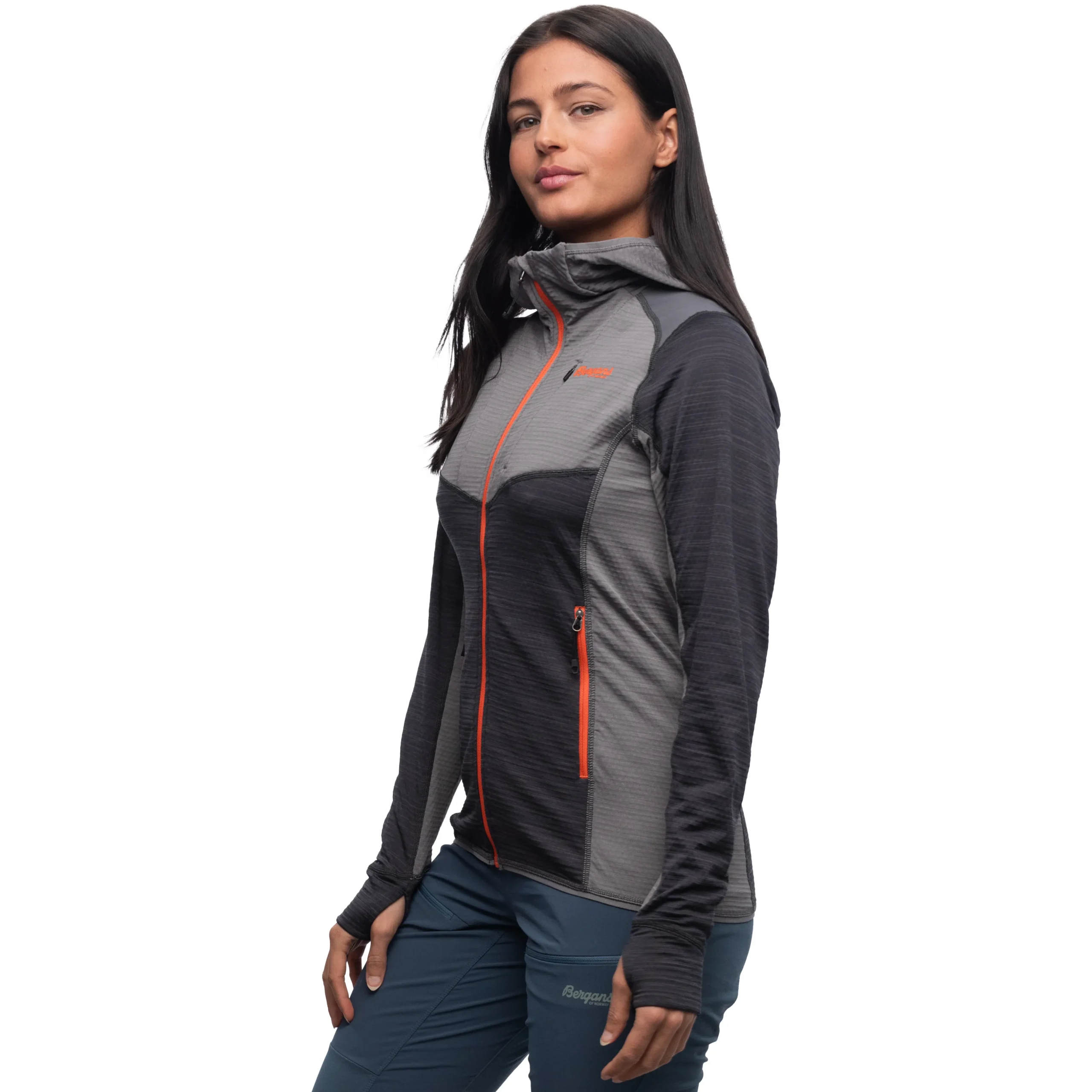 Fashion Bergans Rabot Active Mid Hood W Jacket - Solid Charcoal / Solid Grey