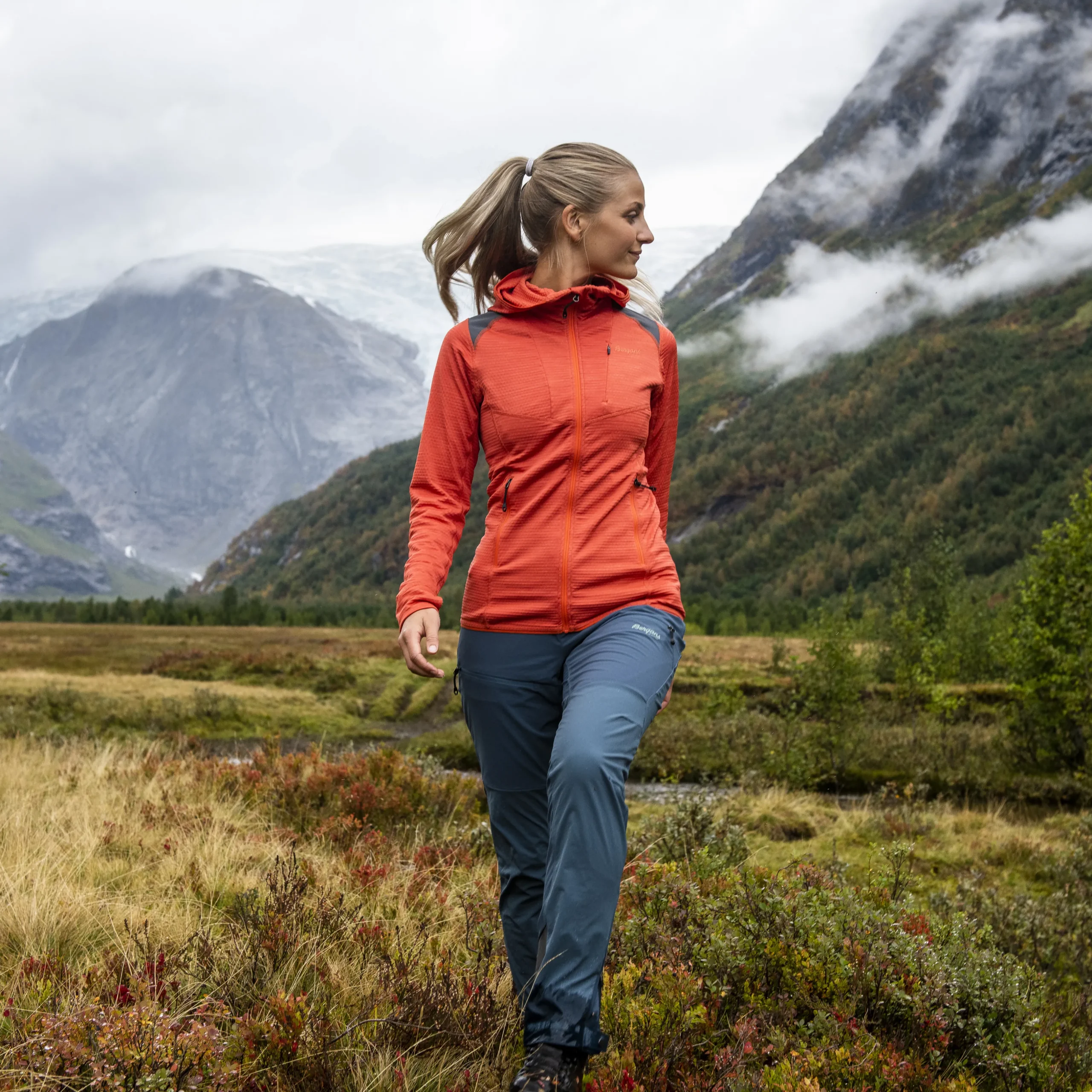 Hot Bergans Rabot Active Mid Hood W Jacket - Brick