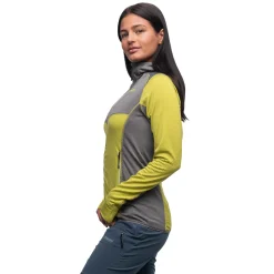 Clearance Bergans Rabot Active Mid Hood W Jacket - Green Oasis / Solid Grey