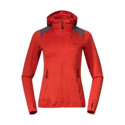 Best Sale Bergans Rabot Active Mid Hood W Jacket - Dark Brick
