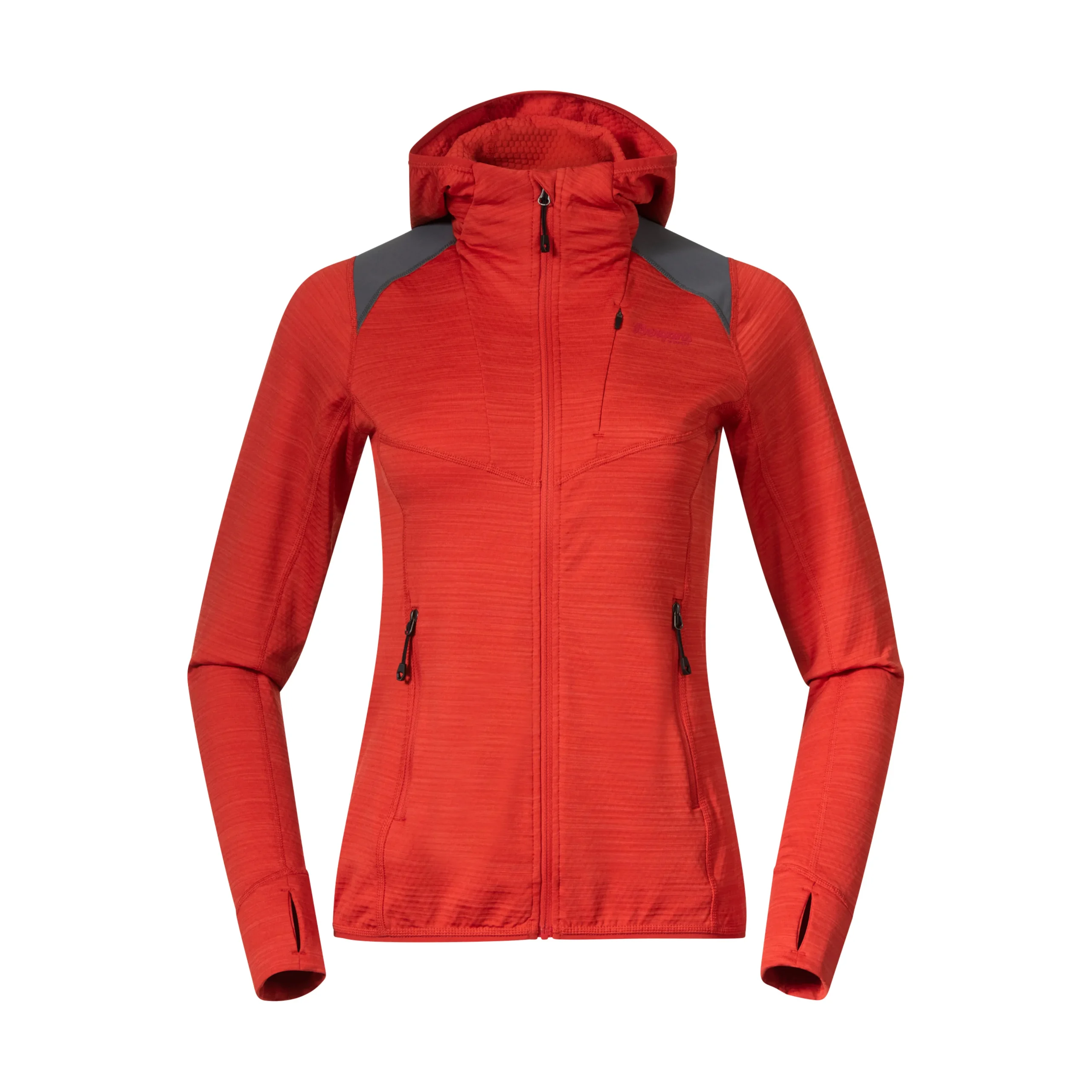 Best Sale Bergans Rabot Active Mid Hood W Jacket - Dark Brick