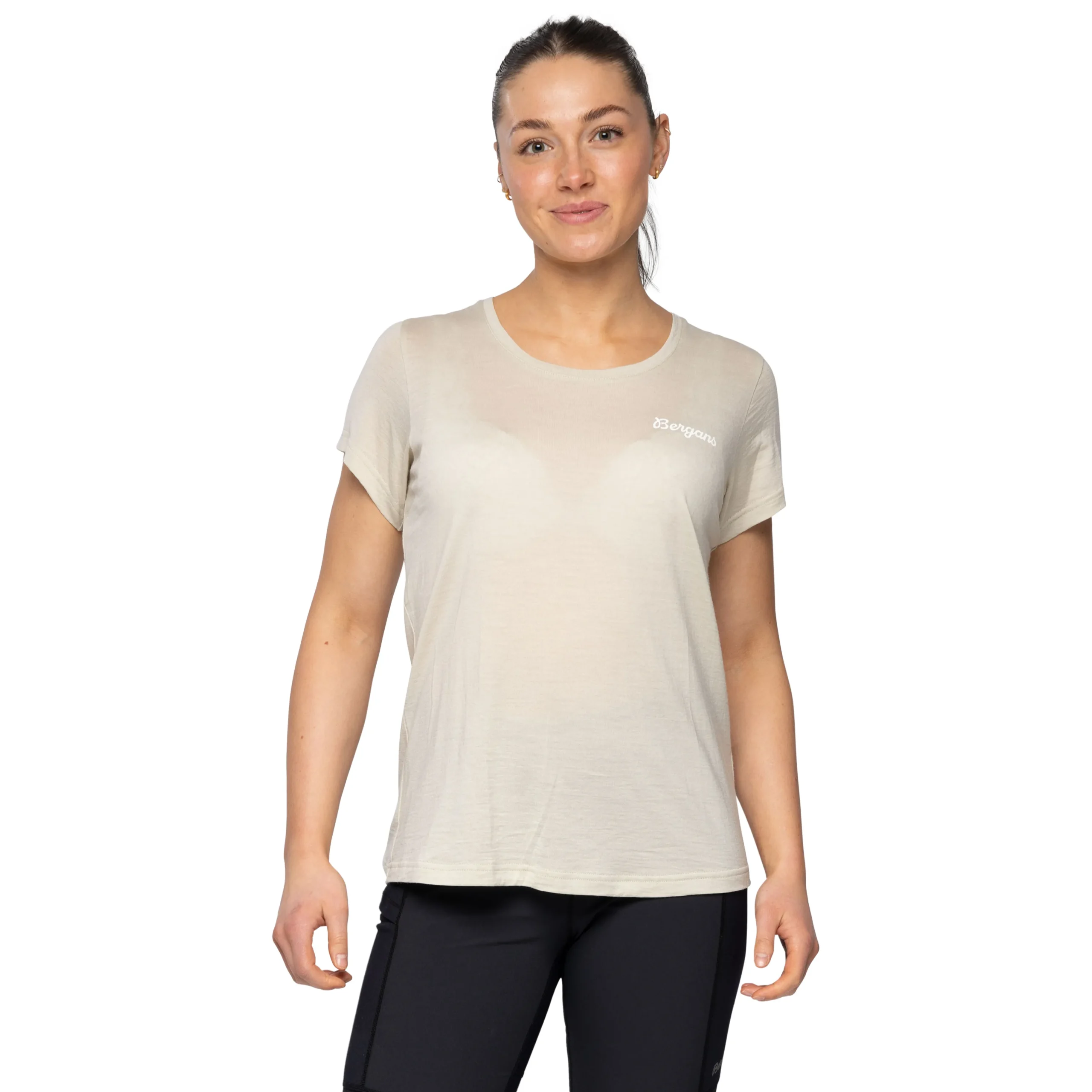 Flash Sale Bergans Rabot Emblem Wool Tee Women - Chalk Sand