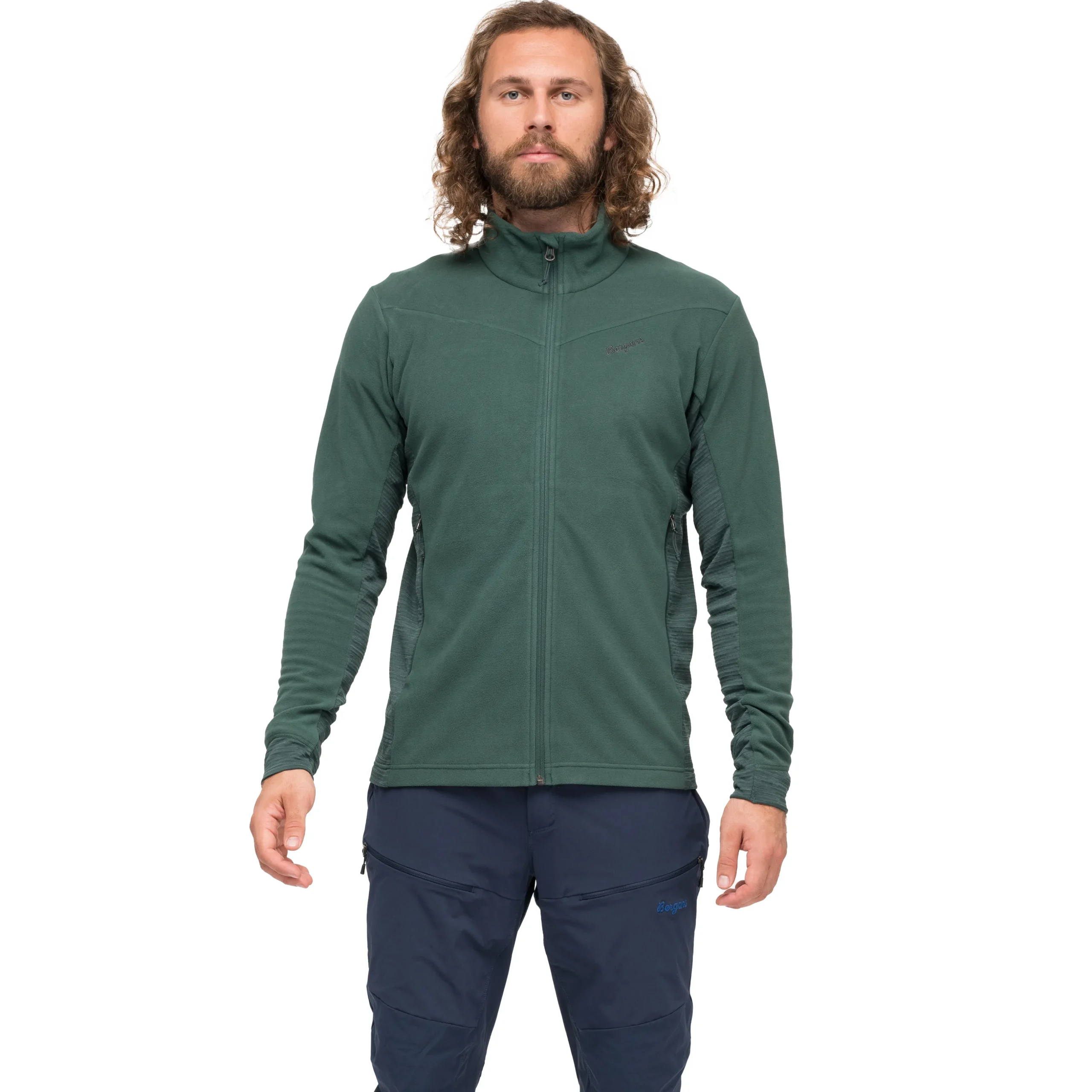 New Bergans Rabot Fleece Midlayer Jacket Men - Duke Green