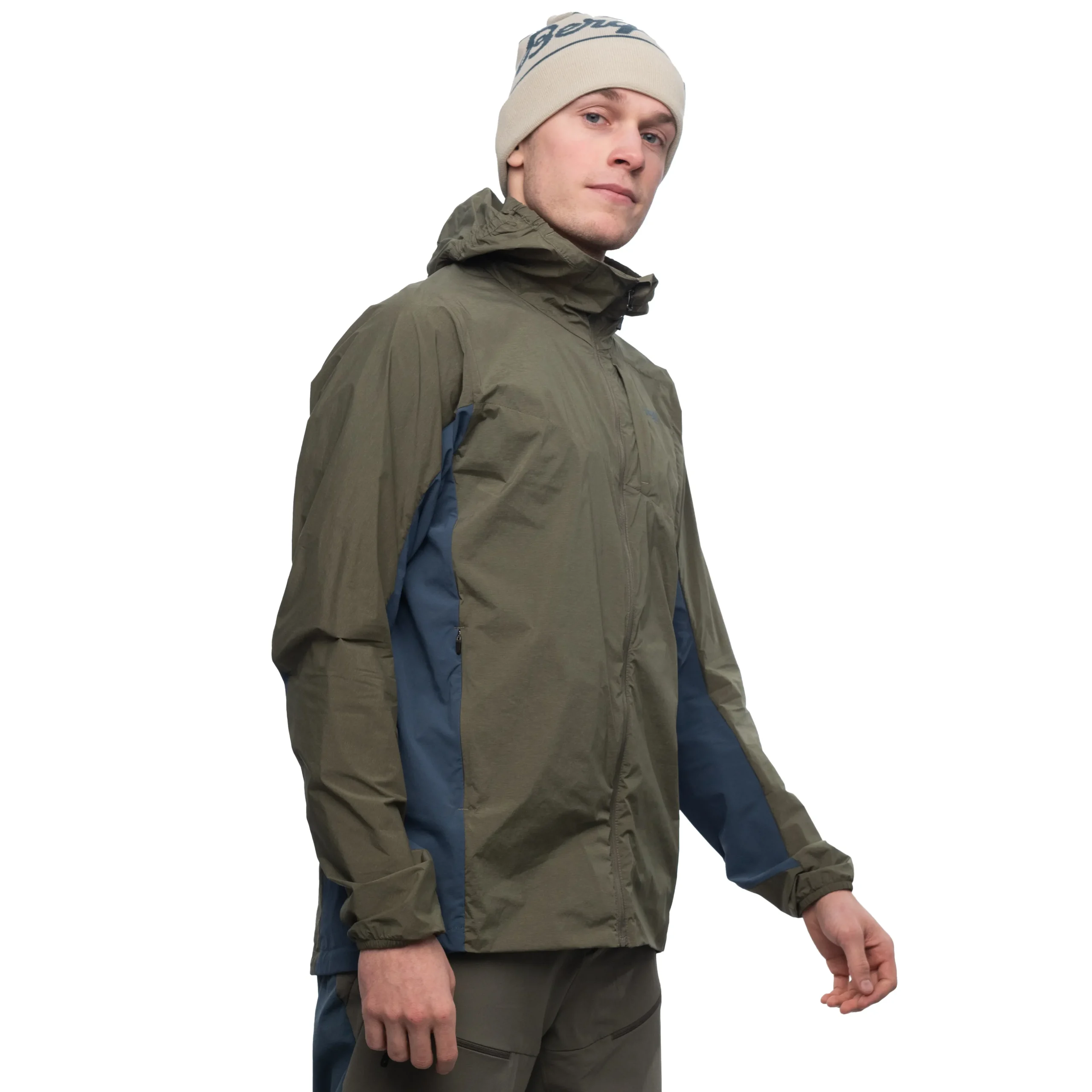 Clearance Bergans Rabot Lt Windbreaker Jacket - Green Mud