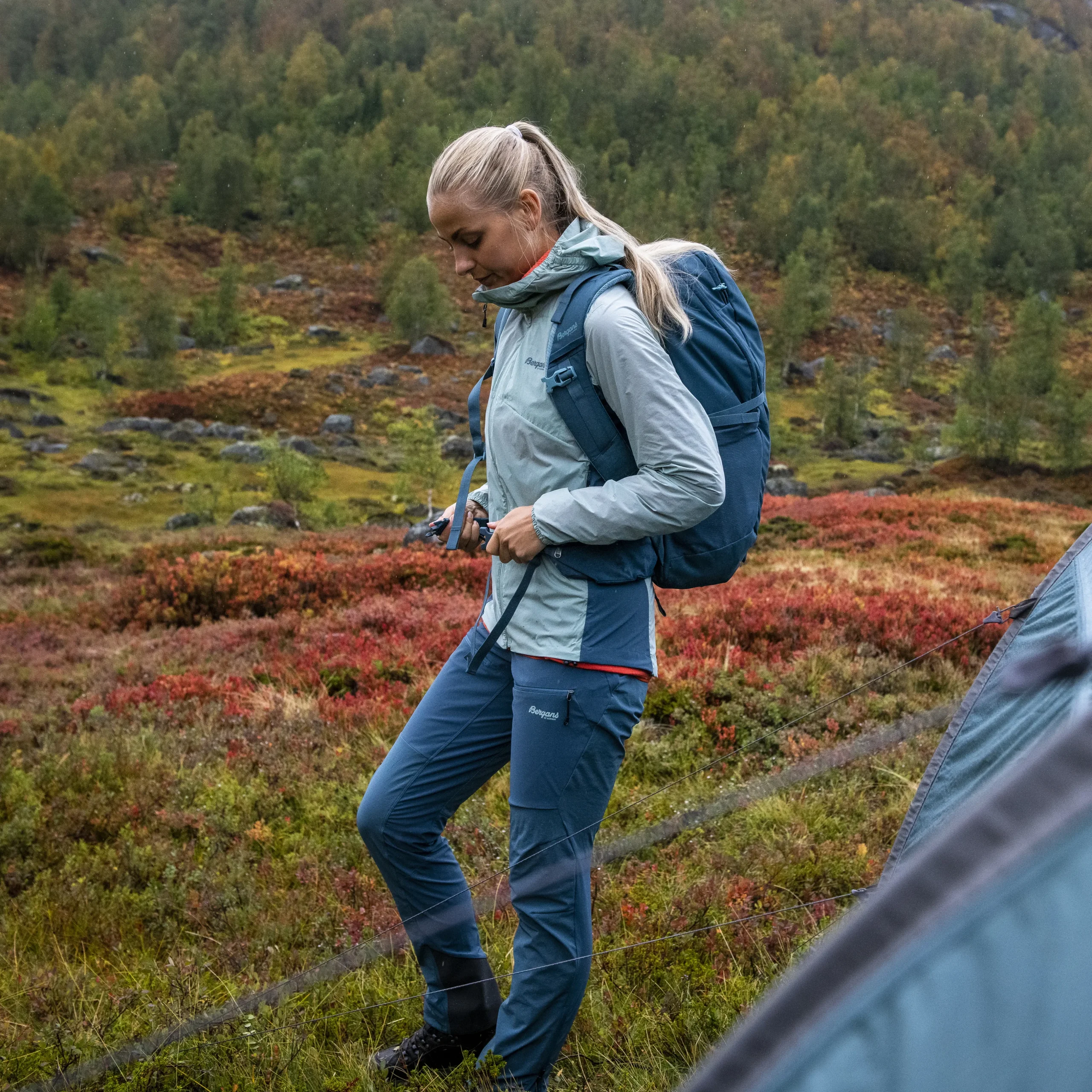Discount Bergans Rabot Lt Windbreaker W Jacket - Misty Forest