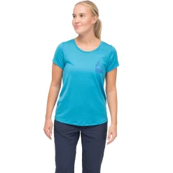 Fashion Bergans Rabot Mount Wool Tee Women - Aqua Lagoon