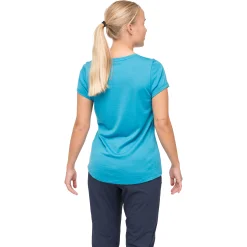 Fashion Bergans Rabot Mount Wool Tee Women - Aqua Lagoon
