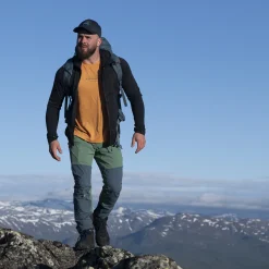 Clearance Bergans Rabot Softshell Pants Men - Dark Jade Green / Orion Blue