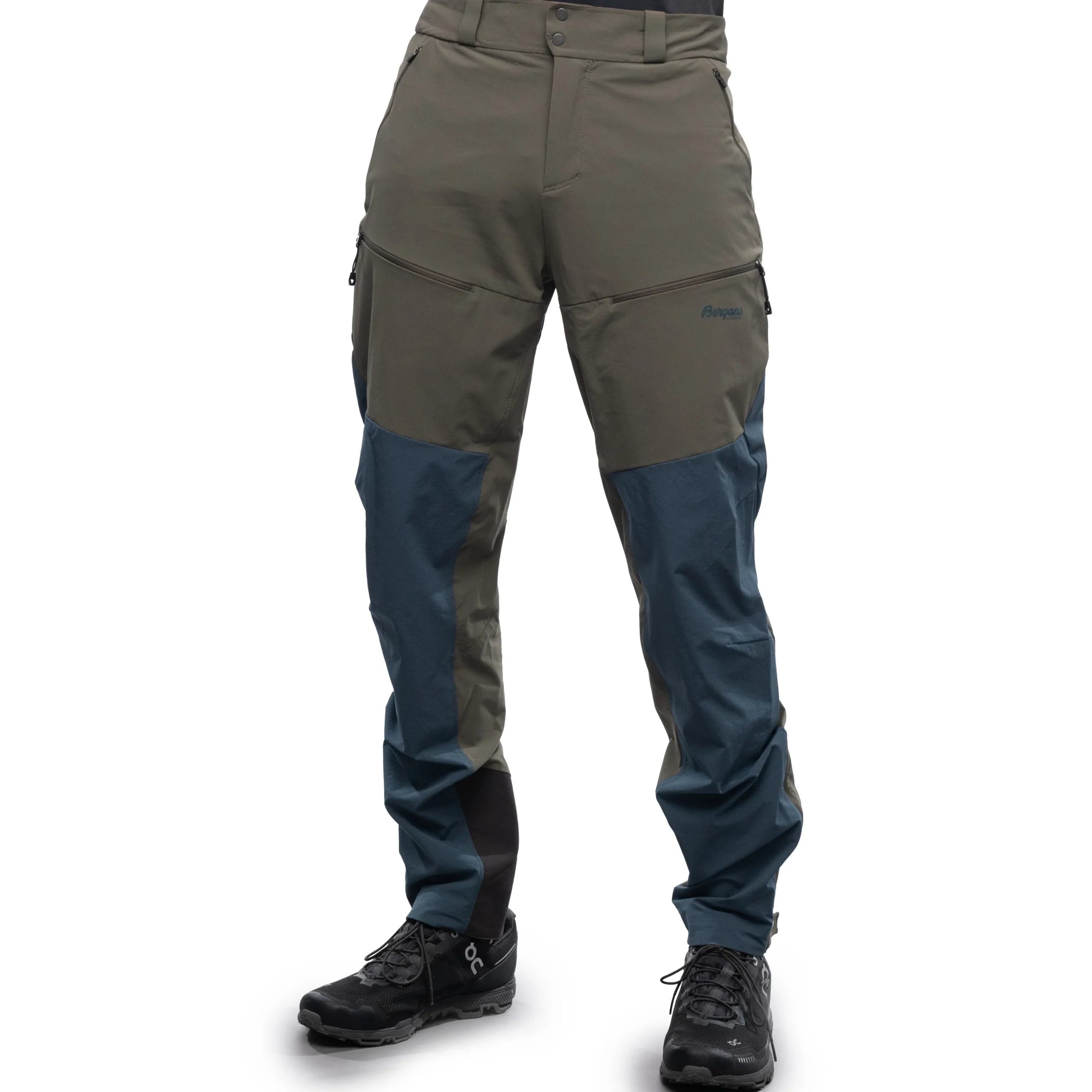 Online Bergans Rabot Softshell Pants Men - Green Mud / Orion Blue