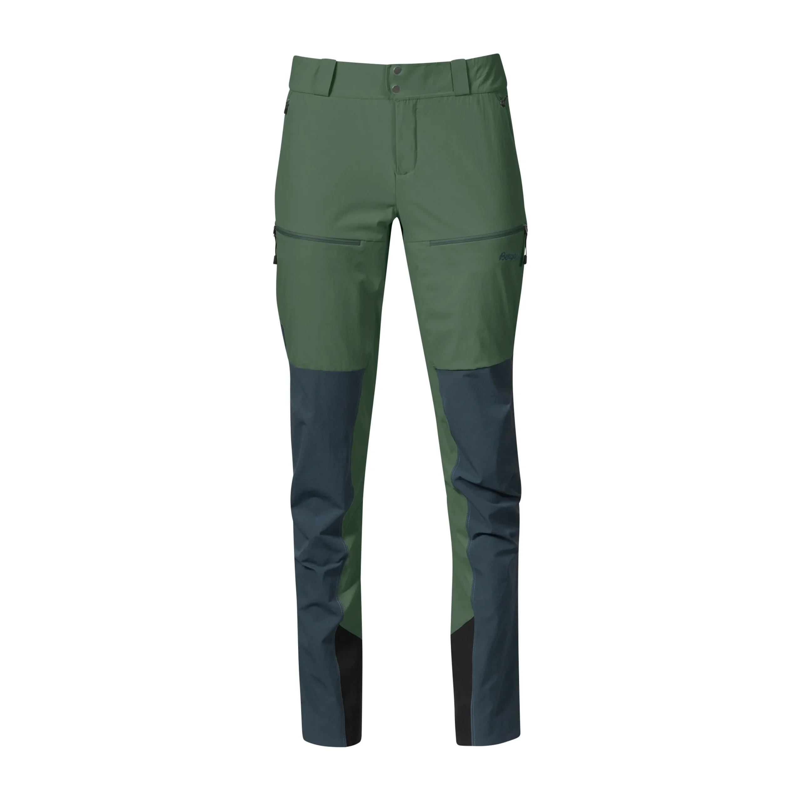 Hot Bergans Rabot Softshell Pants Women - Dark Jade Green / Orion Blue