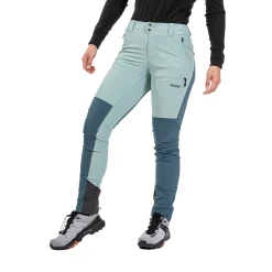 Cheap Bergans Rabot Softshell Pants Women - Misty Forest / Orion Blue