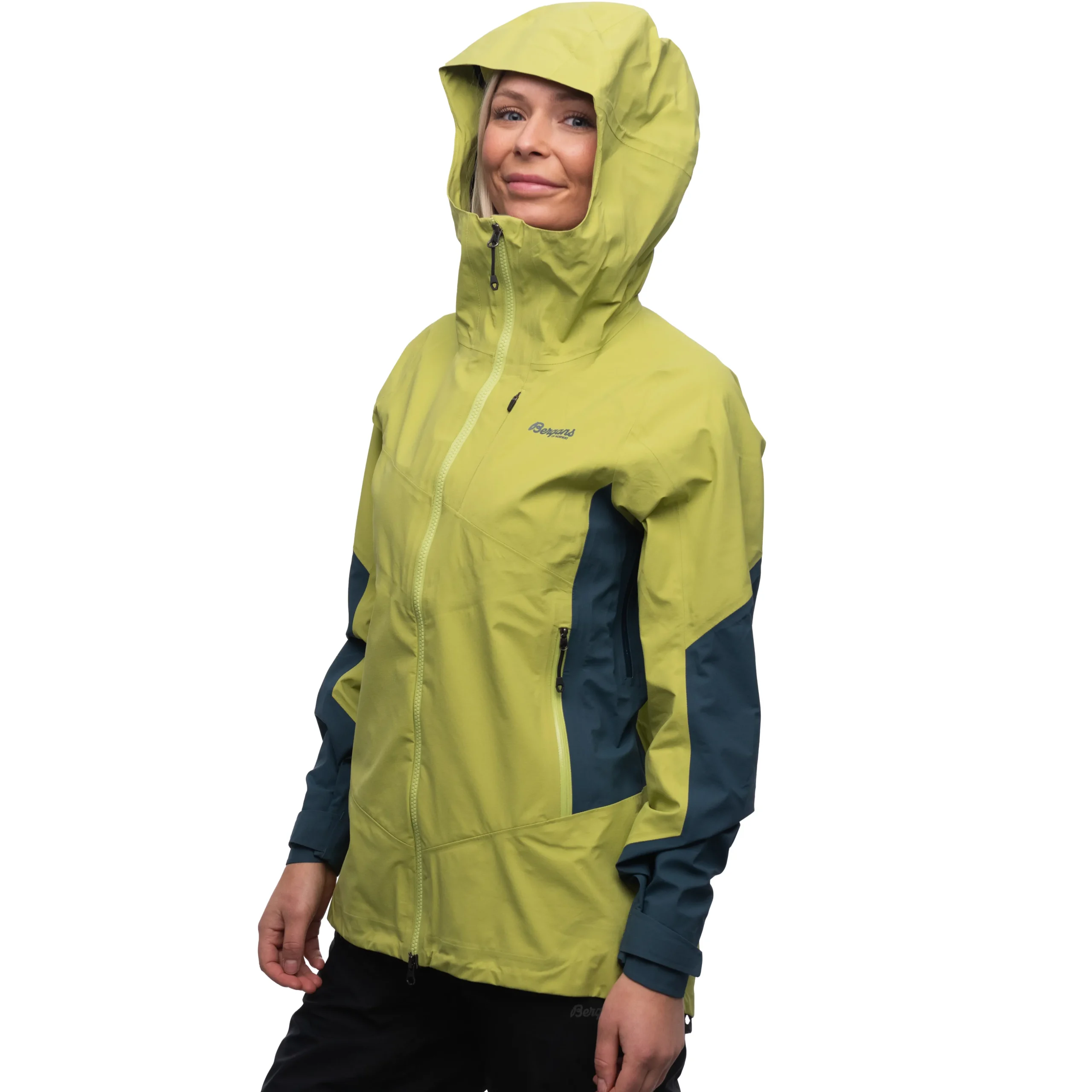 Sale Bergans Rabot V2 3L W Jacket - Green Oasis / Orion Blue