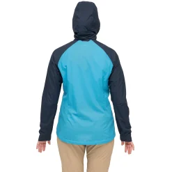 Cheap Bergans Rabot Windbreaker Jacket Women - Aqua Lagoon / Navy Blue