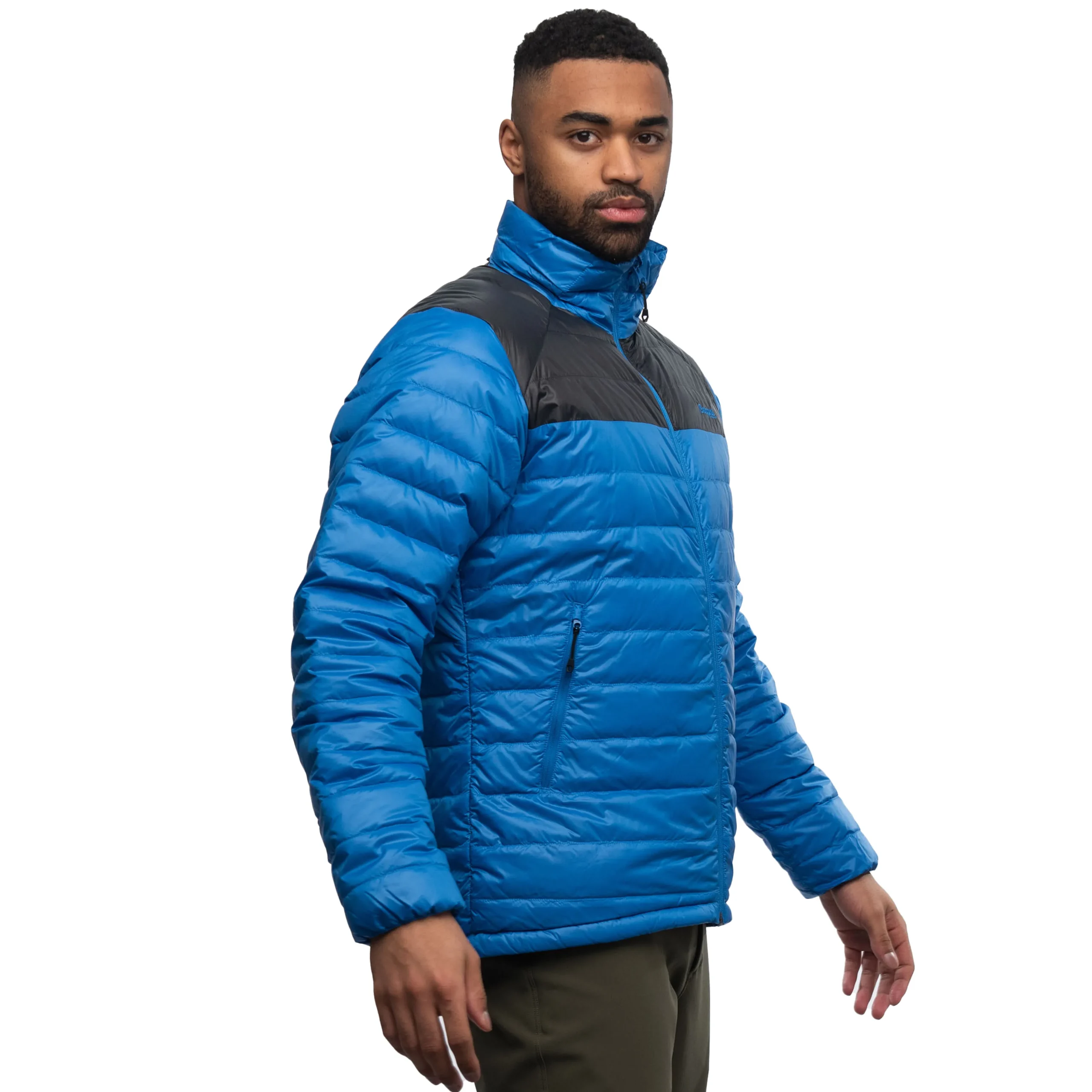 Outlet Bergans Røros Box Down Light Jacket - Strong Blue / Solid Charcoal