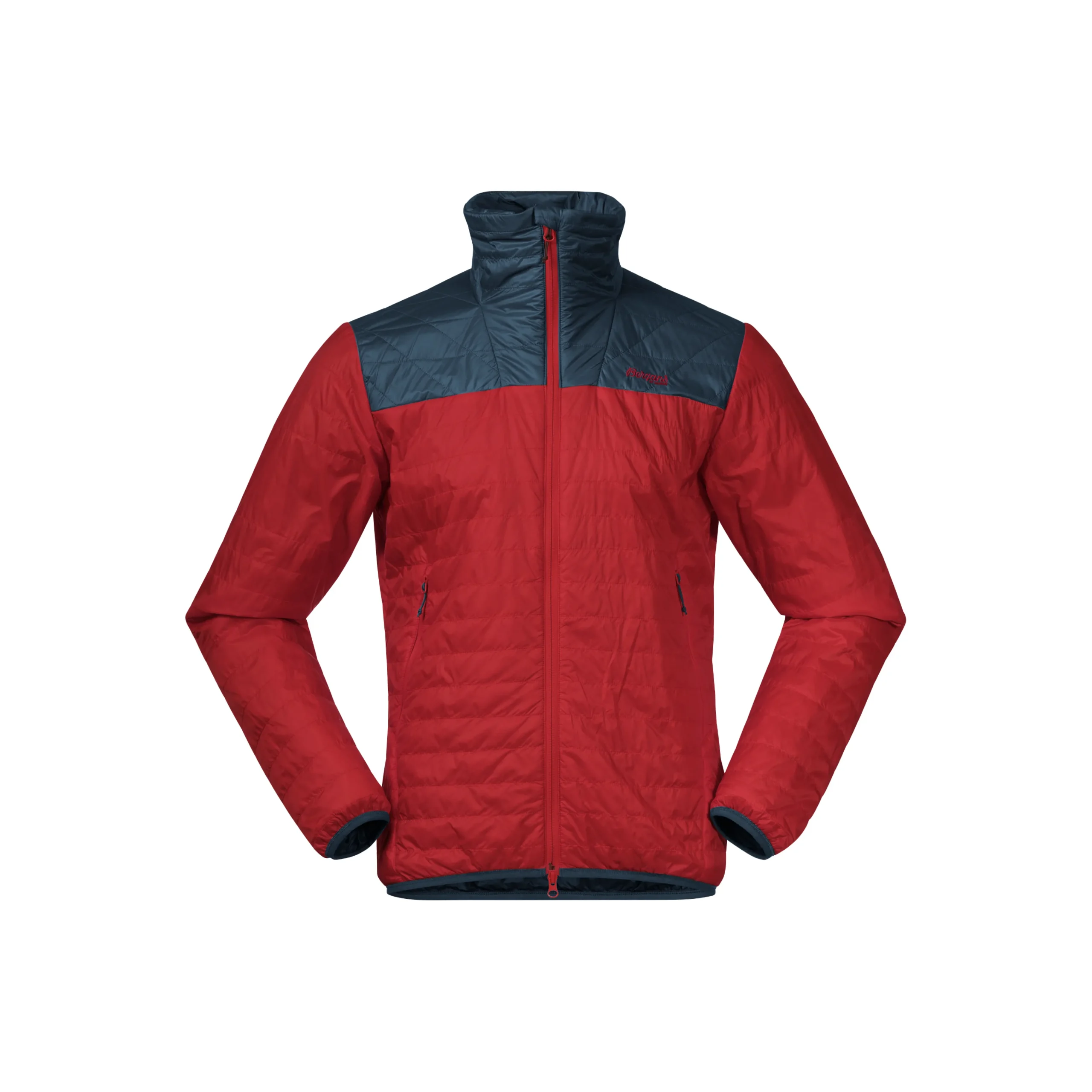 Clearance Bergans Røros Light Insulated Jacket - Red / Orion Blue