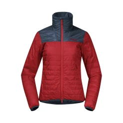 New Bergans Røros Light Insulated W Jacket - Red / Orion Blue