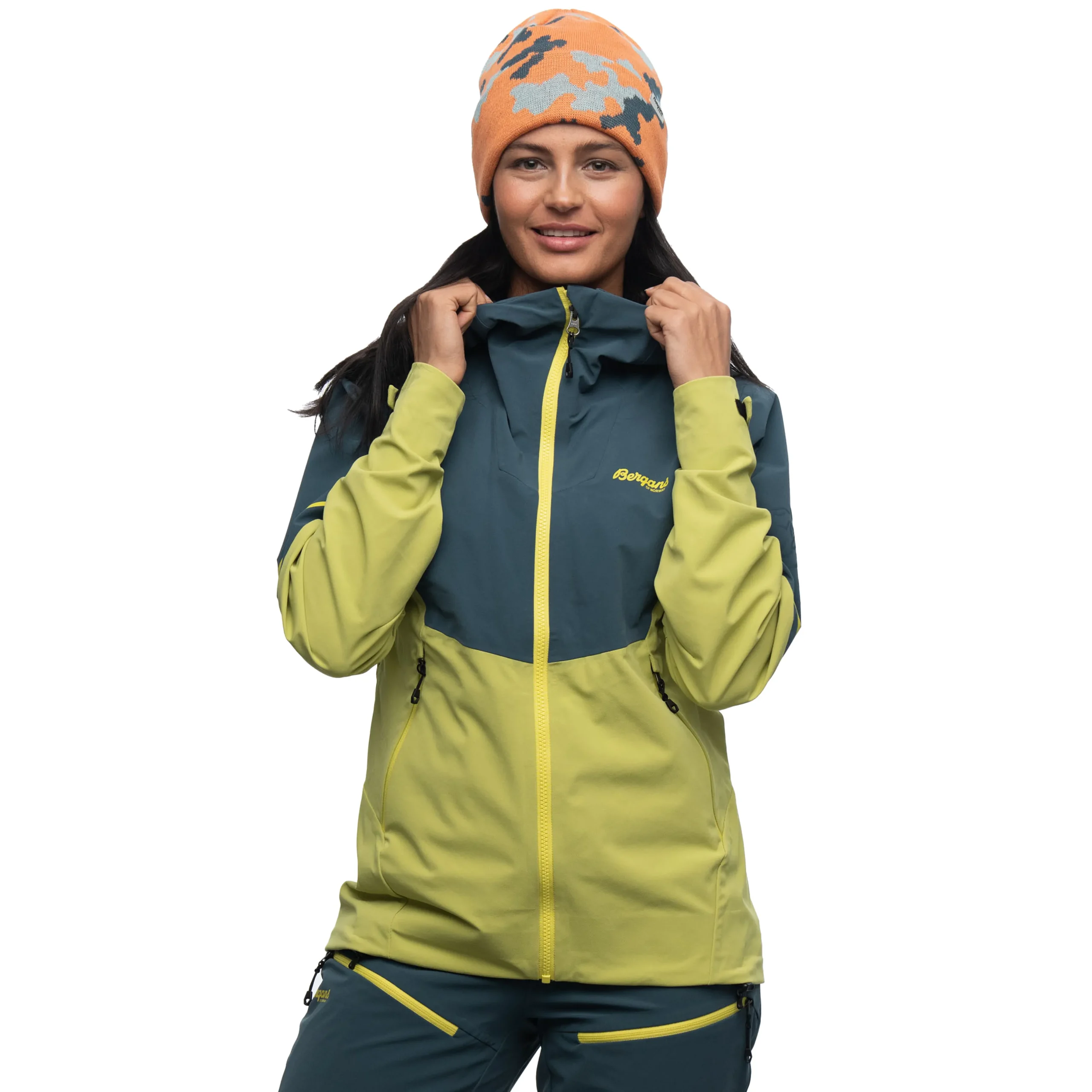 Fashion Bergans Senja Hybrid Softshell W Jacket - Green Oasis / Orion Blue