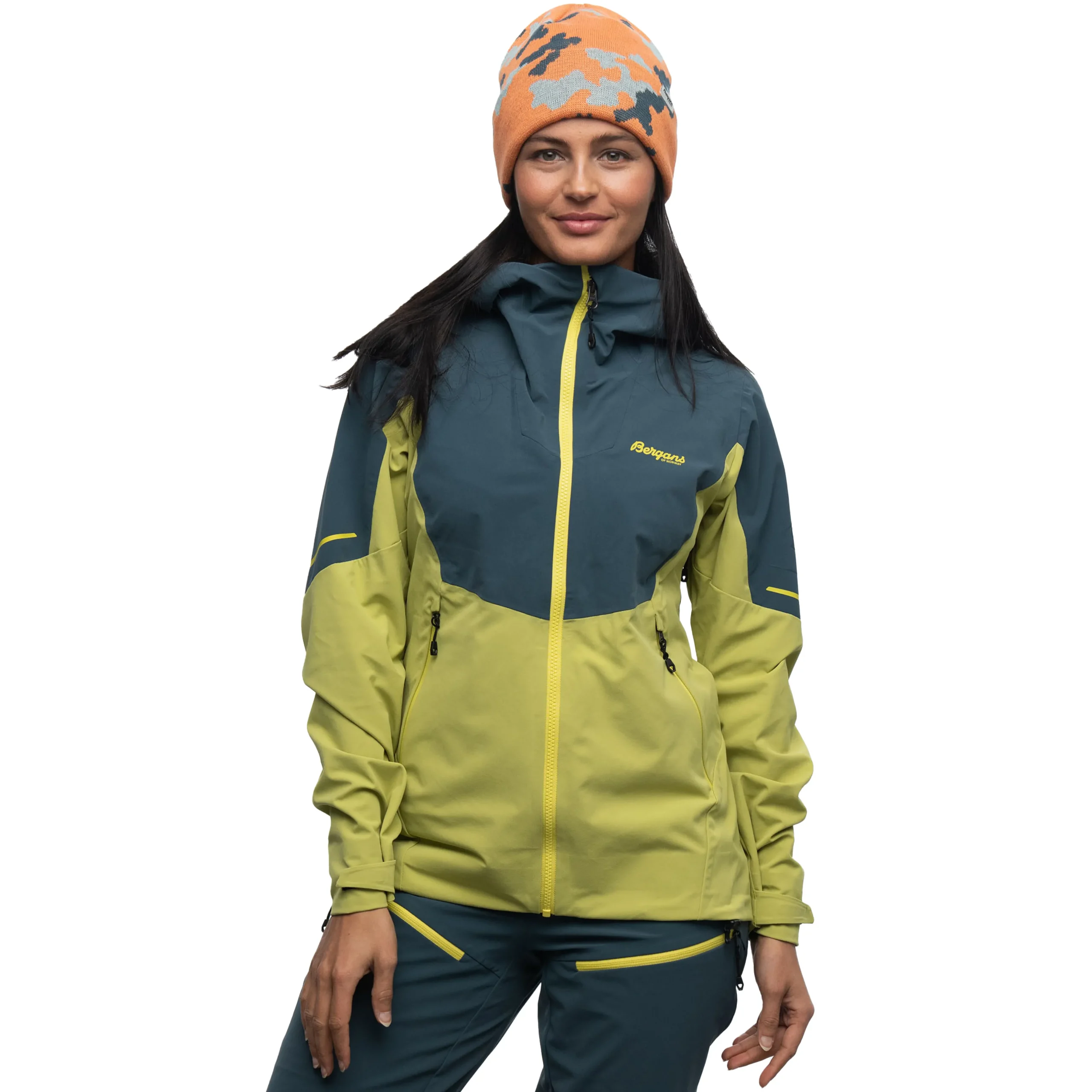 Fashion Bergans Senja Hybrid Softshell W Jacket - Green Oasis / Orion Blue