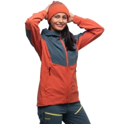 Fashion Bergans Senja Hybrid Softshell W Jacket - Brick / Orion Blue