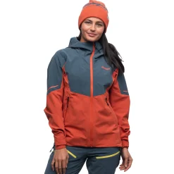 Fashion Bergans Senja Hybrid Softshell W Jacket - Brick / Orion Blue
