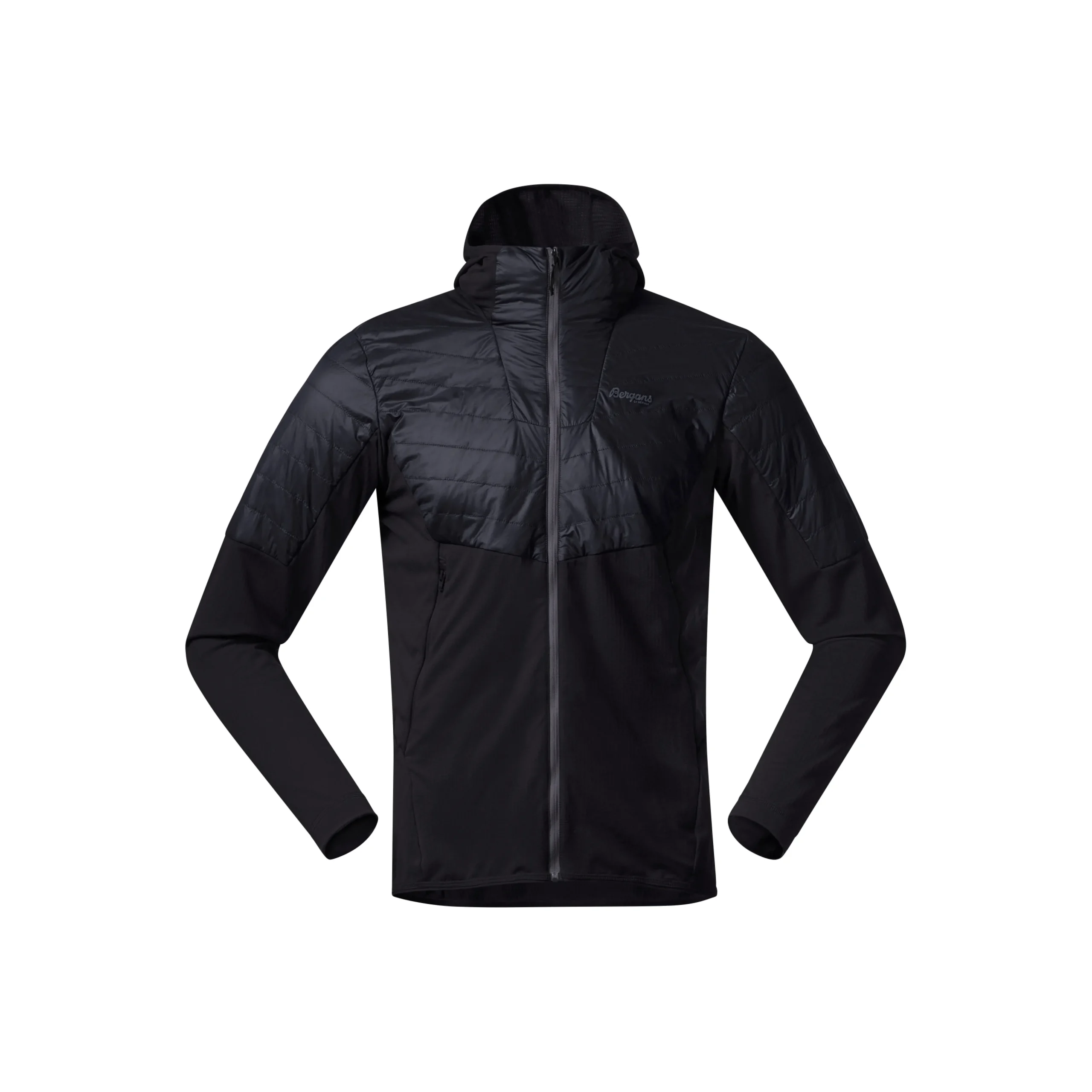Sale Bergans Senja Midlayer Hood Jacket - Black