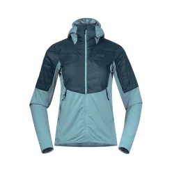 Sale Bergans Senja Midlayer Hood W Jacket - Smoke Blue / Orion Blue