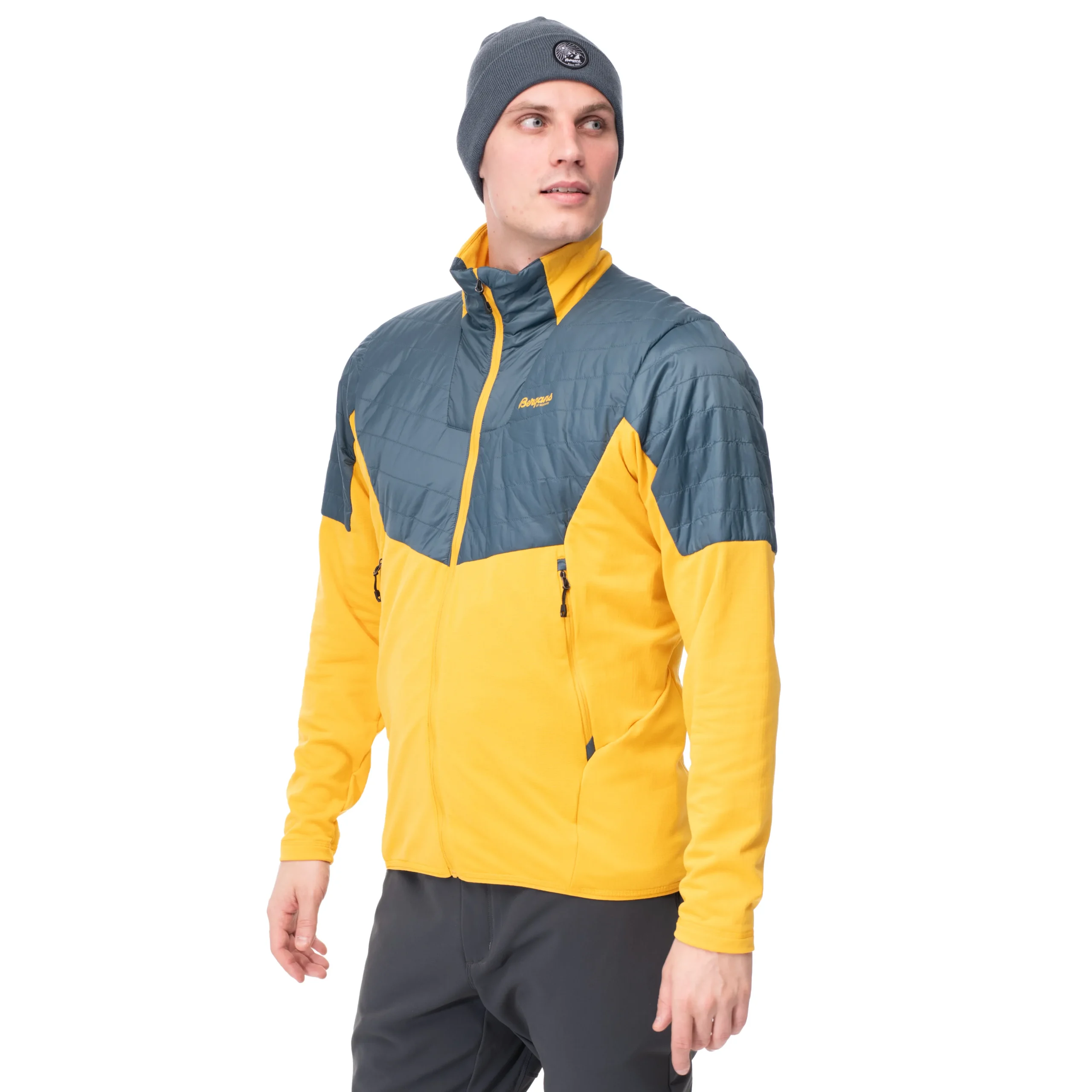 Cheap Bergans Senja Midlayer Jacket - Light Golden Yellow / Orion Blue