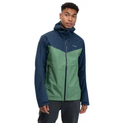 Fashion Bergans Skar Light 3L Shell Jacket Men - Dark Jade Green / Navy Blue