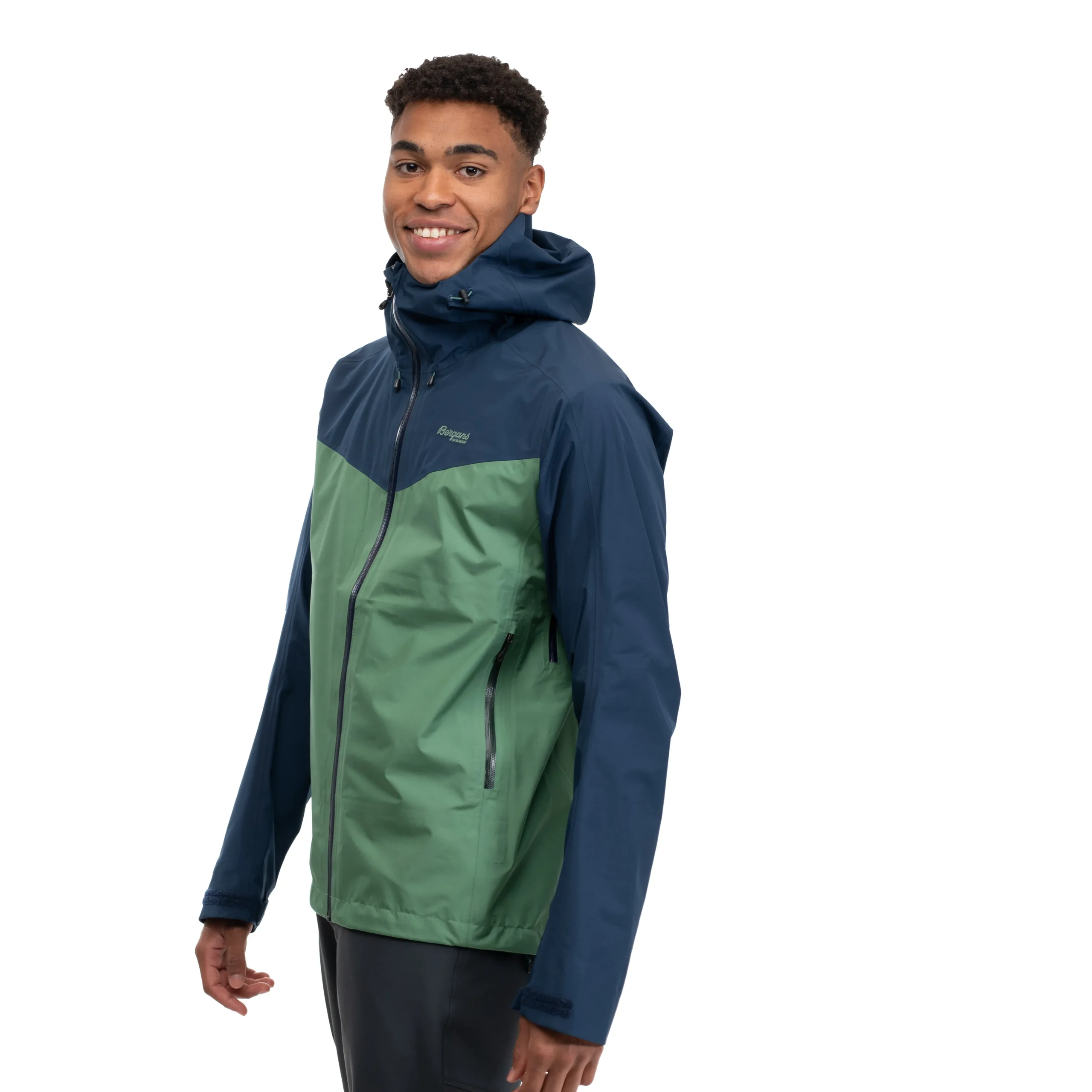 Fashion Bergans Skar Light 3L Shell Jacket Men - Dark Jade Green / Navy Blue
