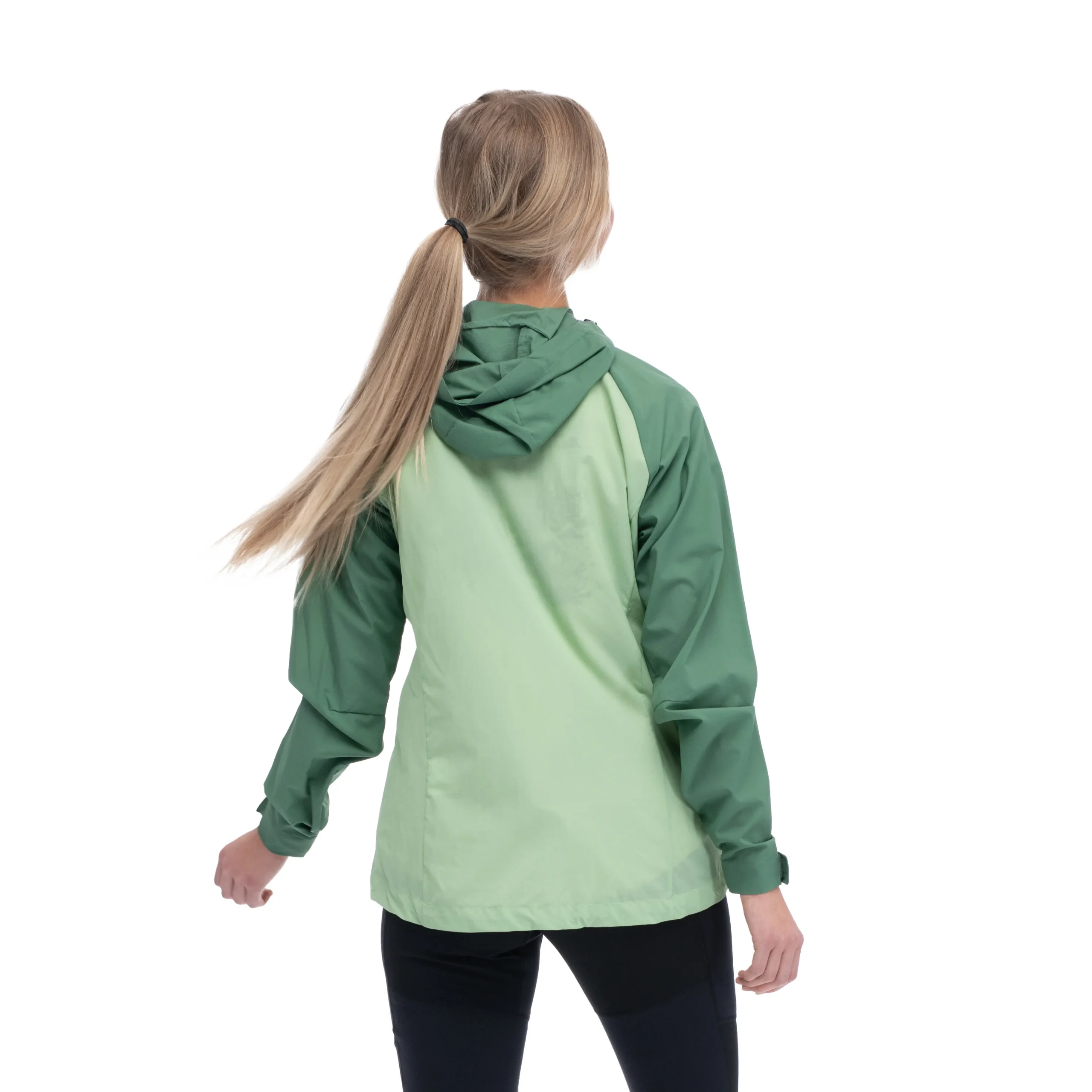 Store Bergans Skar Light Windbreaker Jacket Women - Light Jade Green / Dark Jade Green