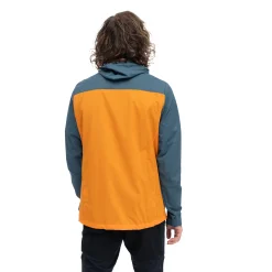 Fashion Bergans Skar Light Windbreaker Jacket Men - Cloudberry Yellow / Orion Blue