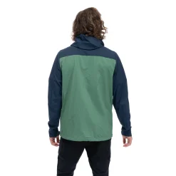 Online Bergans Skar Light Windbreaker Jacket Men - Dark Jade Green / Navy Blue